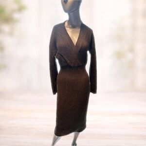 Modern Citizen “Esther” Dark Gray Knit Midi Dress
